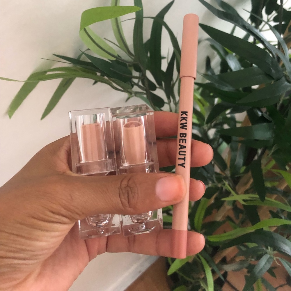 KkW Beauty nude lip stick and pencil